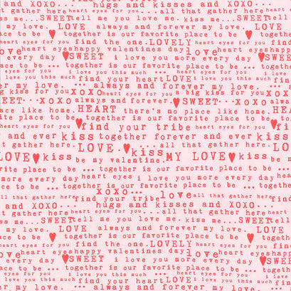 Sending Love - Text Ballerina Yardage
