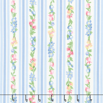 Serene - Stripes Blue Yardage