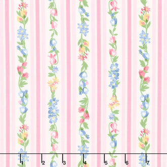 Serene - Stripes Pink Yardage
