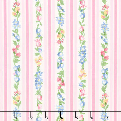 Serene - Stripes Pink Yardage