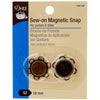 Sew-On Magnetic Snap - 18mm Antique Brass