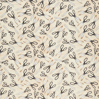 Sew American - Scissors Ivory Yardage