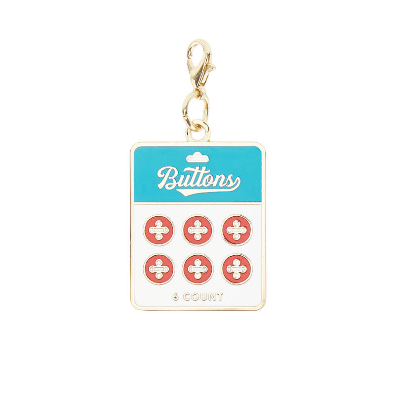 Sew Cute Zipper Charms - Button Card and Scissors