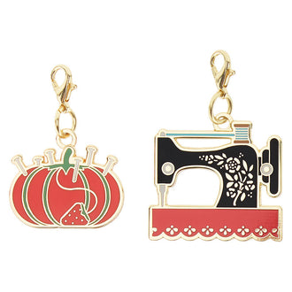 Sew Cute Zipper Charms - Tomato Pincushion and Sewing Machine