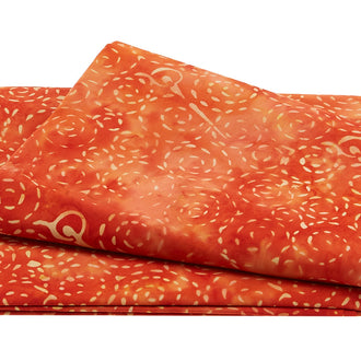 Sew Fine Batiks - Needle Stitch Tangerine 2 Yard Cut
