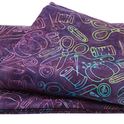 Sew Fine Batiks - Notions Purple 5 Yard Cut