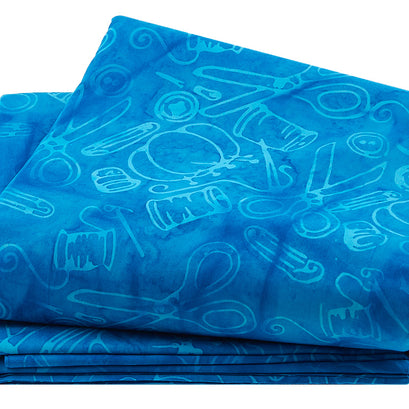 Sew Fine Batiks - Notions Turquoise 5 Yard Cut