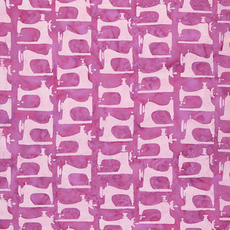 Sew Fine Batiks - Sewing Machine Bubblegum Yardage