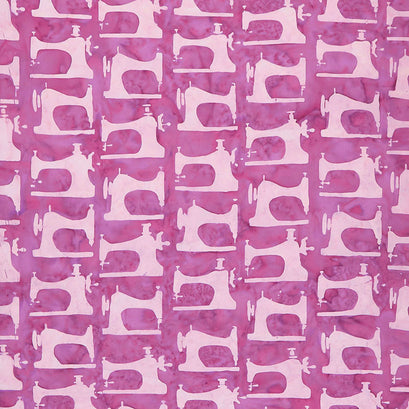 Sew Fine Batiks - Sewing Machine Bubblegum Yardage