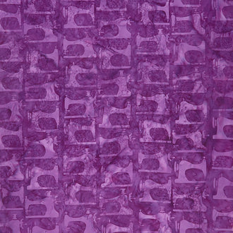Sew Fine Batiks - Sewing Machine Grape Yardage
