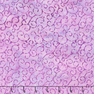 Sew Fine Batiks - Swirl Stitch Lavender Yardage
