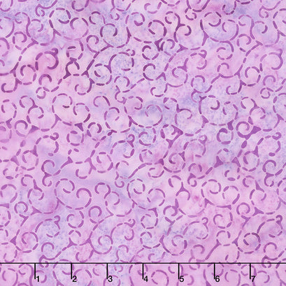 Sew Fine Batiks - Swirl Stitch Lavender Yardage