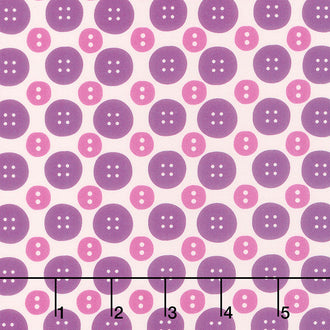 Sew Good - Buttons Purple Yardage