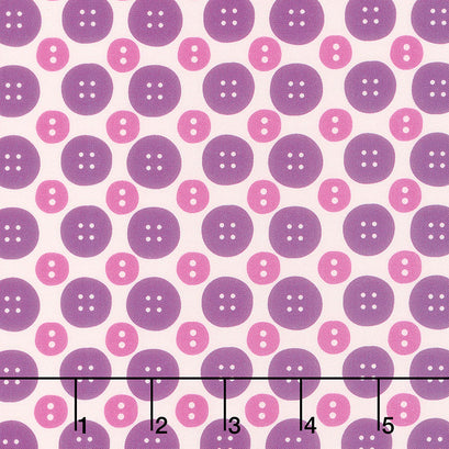 Sew Good - Buttons Purple Yardage