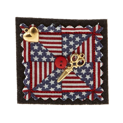 Sew Happy Patriotic Pinwheel Quilter's Pin