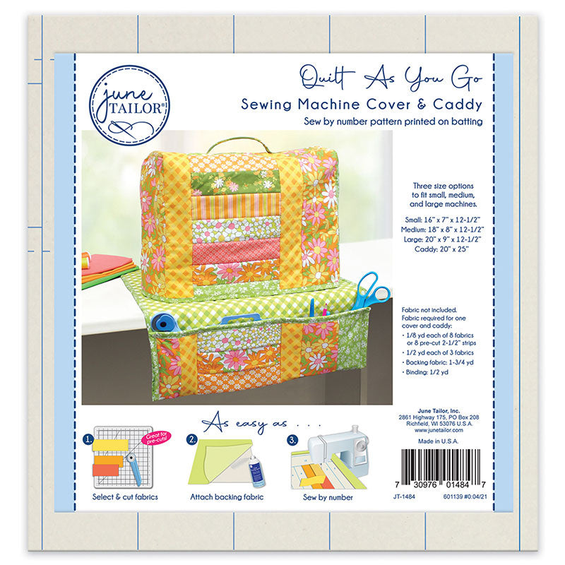 Sewing Machine Cover & Caddy Quilt As You Go Preprinted Batting