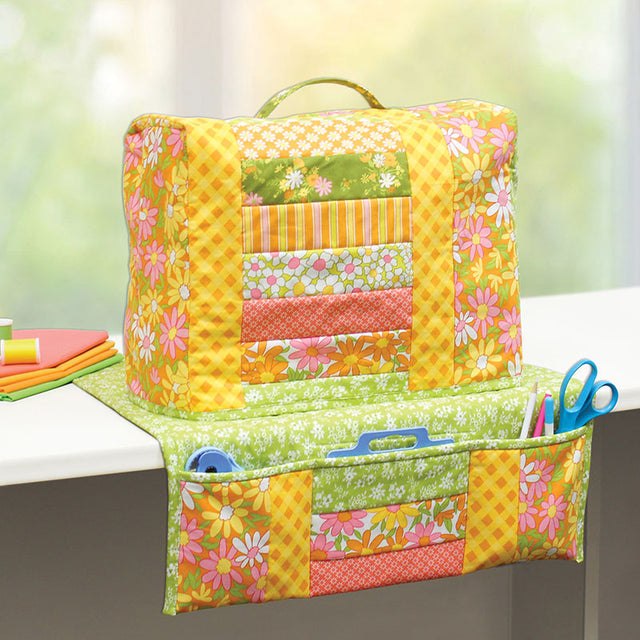 Sewing Machine Cover & Caddy Quilt As You Go Preprinted Batting
