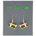 Sewing Machine Drop Earrings - Gold