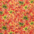 Shades of the Season 12 - Leaves Terracotta Metallic Yardage