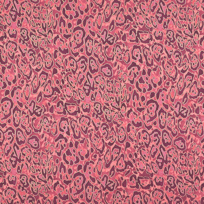 Shimmer Wild Thing - Leopard Merlot Metallic Yardage