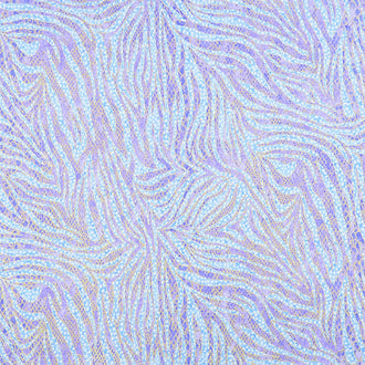 Shimmer Wild Thing - Zebra Blue Purple Metallic Yardage