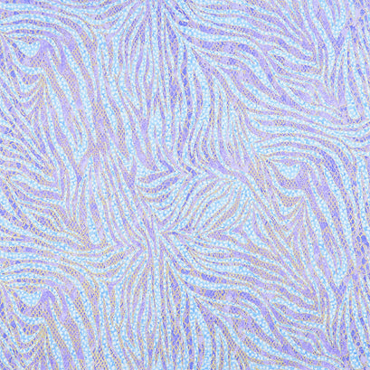 Shimmer Wild Thing - Zebra Blue Purple Metallic Yardage