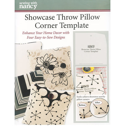 Showcase Throw Pillow Corner Template and Book