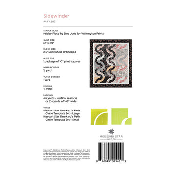 Sidewinder Quilt Pattern by Missouri Star