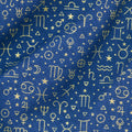 Signs from Above - Allover Symbols Navy Metallic Yardage Alternative View #1
