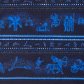 Signs from Above - Zodiac Stripe Navy Metallic Yardage Primary Image