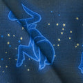 Signs from Above - Zodiac Stripe Navy Metallic Yardage Alternative View #1