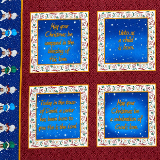 Silent Night - Blocks Blue Yardage