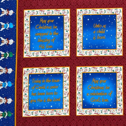 Silent Night - Blocks Blue Yardage