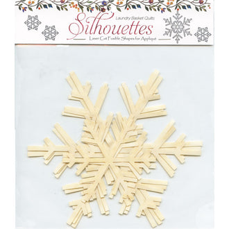Silhouettes Laser Cut Fusible Appliqué Shapes - White Snowflakes