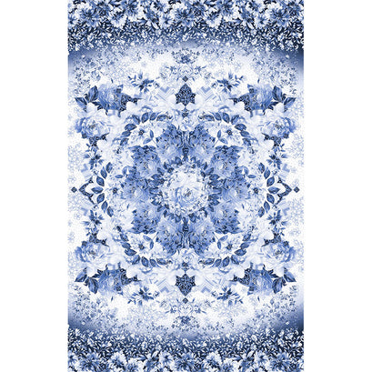 Silver Jubilee - Floral White Silver Metallic Panel