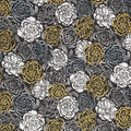 Silverstone - Flowers Onyx Metallic Yardage Primary Image
