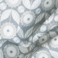 Silverstone - Flowers Steel Metallic Yardage Alternative View #1
