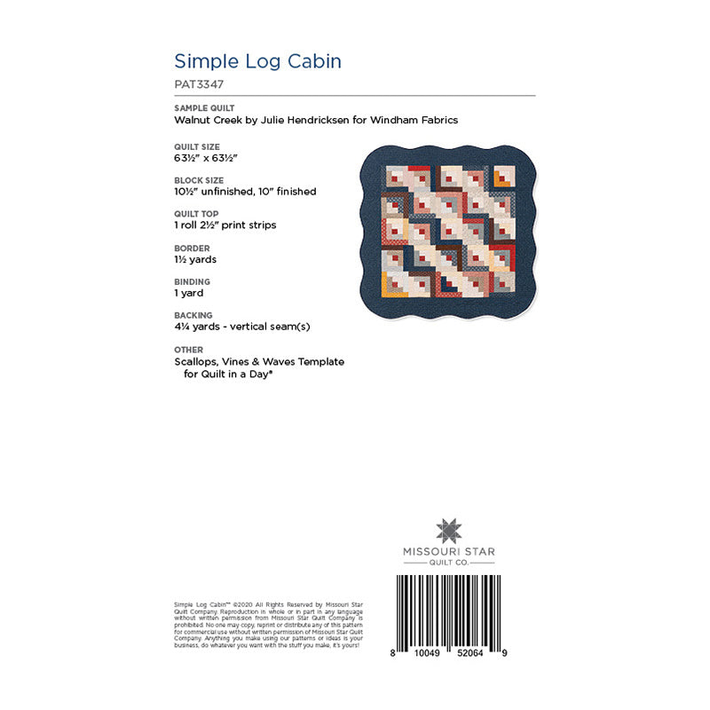 Simple Log Cabin Quilt Pattern by Missouri Star Alternative View #1