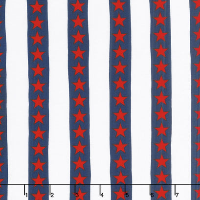 Simply American - Stars & Stripes White Yardage