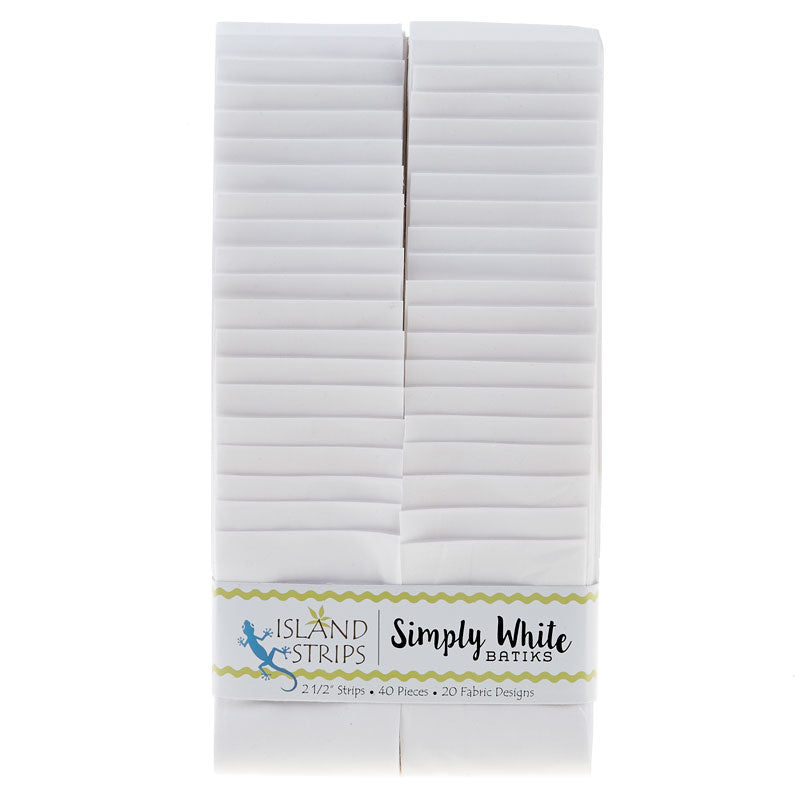 Simply White Batiks Solid White Strips Primary Image