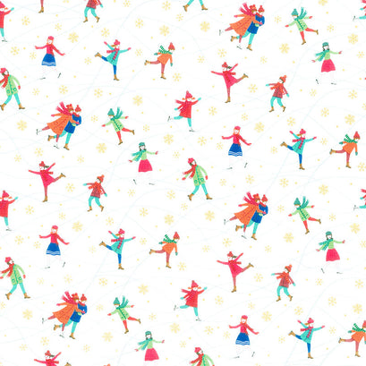 Skaters - Skaters White Metallic Yardage