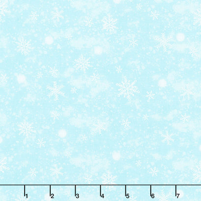 Snow Day - Snow Storm Ice Blue Yardage