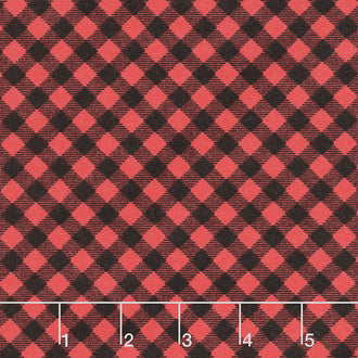 Snow Place Like Home Flannel - Buffalo Plaid Red Yardage