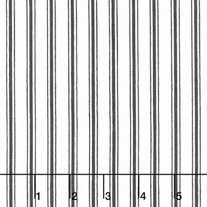 Snow Sweet - Candy Cane Stripe Black Yardage