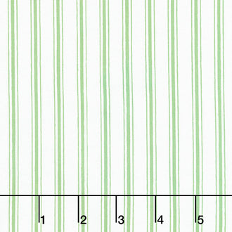Snow Sweet - Candy Cane Stripe Green Yardage