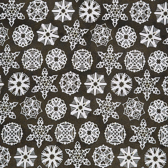 Snow Sweet - Paper Snowflakes Charcoal Yardage