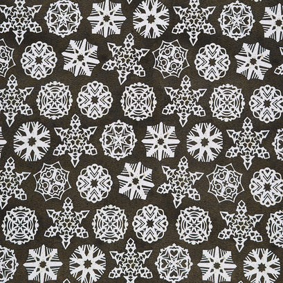 Snow Sweet - Paper Snowflakes Charcoal Yardage