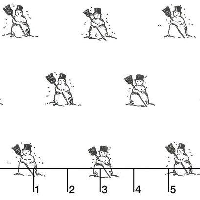 Snow Sweet - Small Snowmen White Yardage