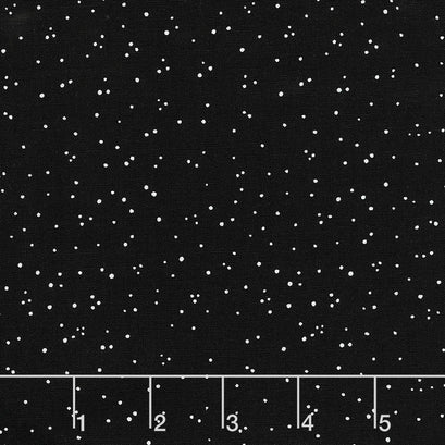 Snow Sweet - Snow Dots Black Yardage