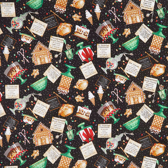 Snow Sweet - Toss Charcoal Yardage